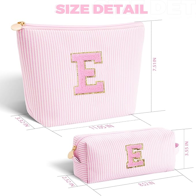 Btffitting Room Essentials for Girls Teen Girl Travel - Easter Basket Stuffers Birthday Gifts for Girls Teens Kids Daughter Sister Her,Cute Trendy Stuff Makeup Bag Set Cosmetic Bag - Pink,E