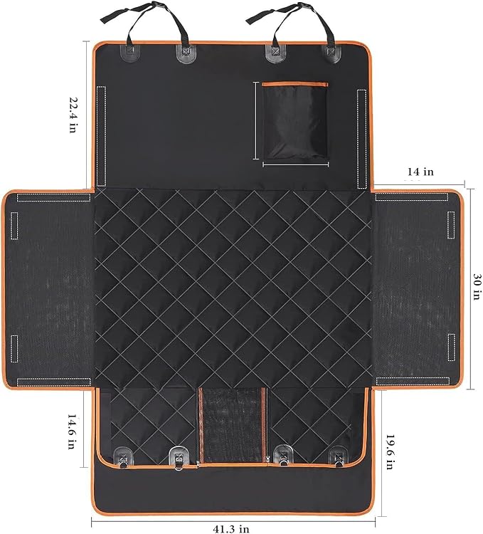 GERLNF Cargo Liner for Dogs, Waterproof Pet Cargo Cover Dog Seat Mat for SUVs Sedans Vans, Non-Slip, Large Size Universal Fit, Black (Cargo-Liner)