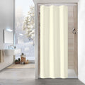 MitoVilla Waffle Small Stall Shower Curtain 36 x 72, Farmhouse Half Size Shower Curtain, Beige Fabric Narrow Shower Curtains for Bathroom Decor, 36 inch Weighted Shower Curtain Set, Cream