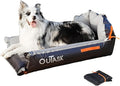 outask Inflatable Outdoor Dog Bed Waterproof,Portable Camping Cot for Large Dogs,Cooling Pet Bed with TPU Fabric Chew Proof Crate Bed Washable (Medium)