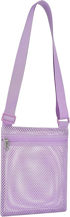 USPECLARE Heavy Duty Semi-Transparent Mesh Purse See Through Mesh Crossbody Bag