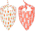 ADOGGYGO Easter Dog Bandana, Multiple Sizes Offered, Reversible Festival Pet Bandana Triangle Dog Scarf for Medium Large Dogs Pets (Large, Easter)