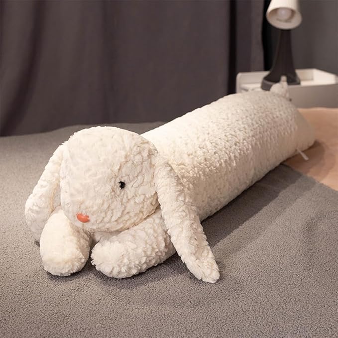 FEEZUSH Rabbit Plush Pillow - 35 inch Rabbit Stuffed Animal - Birthday Christmas Valentine's Day Gift for Kids Boys Girls (White)