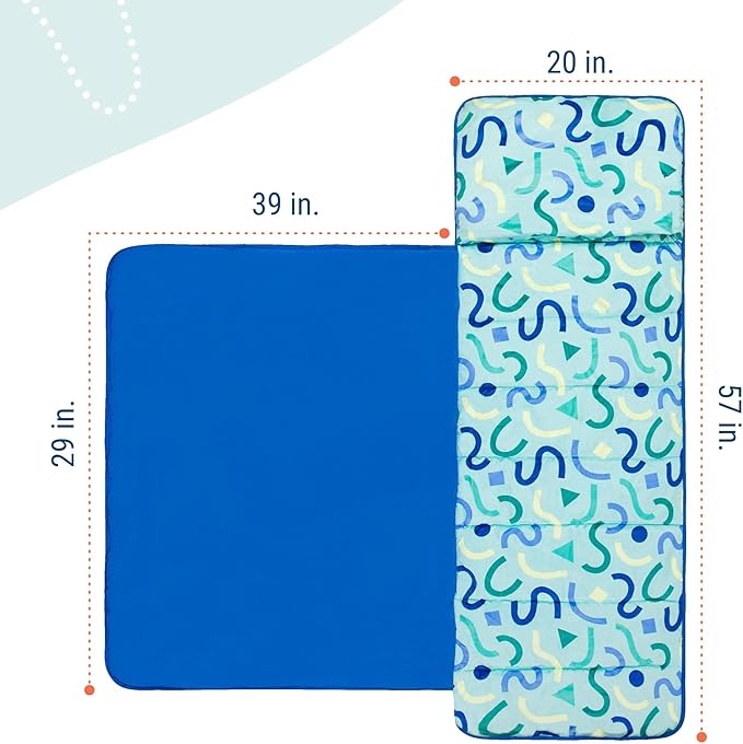 Wildkin Kids Plush Nap Mat – Soft, Cozy, Convenient for Daycare & Preschool