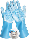 Anazzly pte Grooming Gloves: Bite-Resistant Pet Bathing Glove with Anti-Slip Particles, Wet and Dry use, Safe for All Ages. Great as Dog Brush Glove and Cat Gloves for Grooming