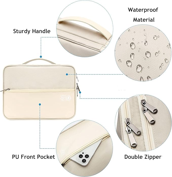 OliviaLiving Electronics Travel Organizer, Double Layer Cable Organizer Bag Waterproof Electronics Accessories Storage Bag for Charger, Phone, Power Bank, Hard Drive, Cord, Tablet