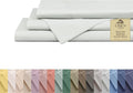 Linen Home 100% Cotton Percale Sheets King Size, Dove Grey, Deep Pocket, 4 Pieces Set - 1 Flat, 1 Deep Pocket Fitted Sheet and 2 Pillowcases, Crisp Cool and Strong Bed Linen