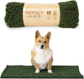 My Doggy Place Dog Mud Mat, 31" x 20" Chive – Thick Microfiber Entry Rug for Snow, Mud & Salt – Absorbent, Quick-Dry, Washer-Safe & Non-Slip, Medium