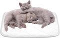 NWK Fluffy Self Warming Cat Mat, Cat Blanket, Thermal Dog Mat, Washable, Non-Slip Bottom for Sofa & Crate & Kennel & Car Seat (Creamy White, Medium (28'' X 19'' X 0.4''))