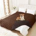 hyha Waterproof Dog Blanket, Reversible Pet Bed Blanket, Soft Sofa Couch Cover for Dogs Washable, Waterproof Pet Couch Covers for Sofa Puppy Cats Furniture Protector(82"x82", Brown/Chocolate)