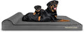 The Dog’s Bed Orthopedic Headrest Dog Bed XXL Grey/Black, Memory Foam, Pain Relief for Arthritis, Hip & Elbow Dysplasia, Post Surgery, Lameness, Waterproof Washable Cover, Veterinary Approved