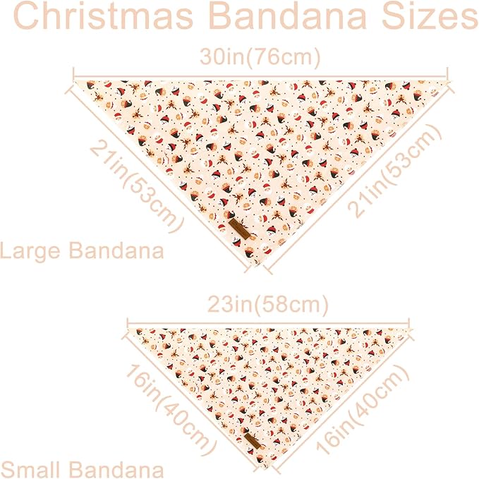 UP URARA PUP Christmas Dog Bandana, Christmas Triangle Bid Scarf with Cute Snowman, Cotton Pet Kerchief for Girl Boy Dogs or Cats, Adjustable Winter Dog Bandana for Small Medium Dogs