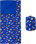 Wildkin Kids Sleeping Bag – Roll-Up Design with Storage Bag for School, Travel & Camping - Out of This World