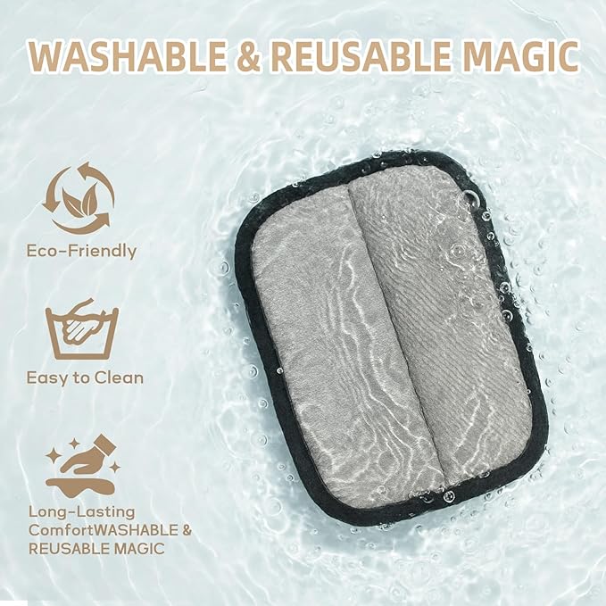 Aiwojiujiu 2 PCS Pet Hair Removal Glove for Cats & Dogs, Newly Pro Five-Finger Electrostatic Pet Hair Remover Gloves, Magic Brush Pet Hair Removal Tool (Black, L)
