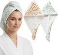 YHPDYL 2-Pack Microfiber Hair dring Towel | 50% Faster Drying, Ultra Absorbent & Frizz Control | for Long/Curly Hair | 16 * 26" Large Size | Travel Gym Home Use(Yellow,Green)