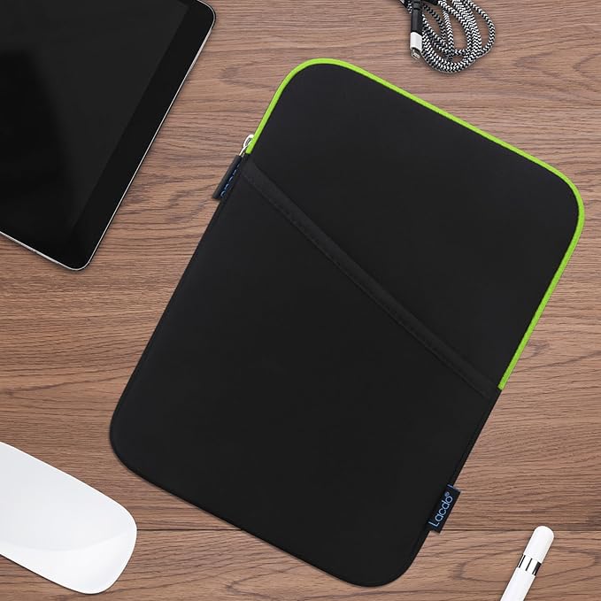 Lacdo Tablet Sleeve Case for 11 inch iPad A16 / 11 inchs iPad Pro M5 M4 / 11" iPad Air M3 M2 / 10.9" iPad / 10.2" iPad / 10.9" ipad Air / 11 Inch Samsung Galaxy Tab A9+ Bag, Fit Magic Keyboard, Green