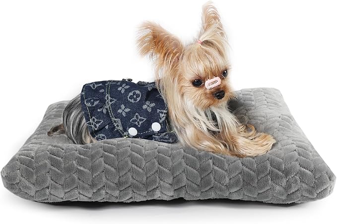 Necesitar Crate Pads for Dog Cages for Small Dogs Washable 22 inch Dog Crate Bed with Anti-Slip Pet Sleeping Mat Up to 15 lbs Soft and Fluffy Puppy Bed for Crate Tire Printing Gray S.