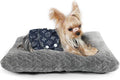 Necesitar Crate Pads for Dog Cages for Small Dogs Washable 22 inch Dog Crate Bed with Anti-Slip Pet Sleeping Mat Up to 15 lbs Soft and Fluffy Puppy Bed for Crate Tire Printing Gray S.