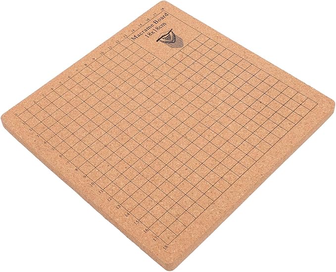 Macrame Board and Pins Double Sided Grids, Macrame Project Board with 5 Rulers 30 T Pins, Cork Braiding Board for Bracelet Making, DIY Knotting Jewelry Craft Kit for Beginners