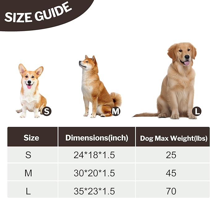 Dog Bed Crate Mat, Soft Durable Washable Anti-Slip Kennel Pad for Dogs & Cats, Reversible (Dark Brown, L(35"*23"*1.5"))