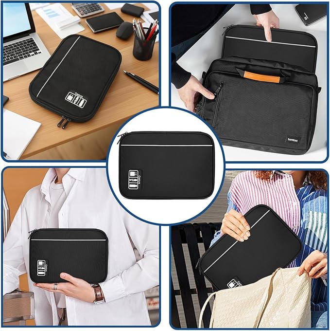 Castura Electronic Organizer Travel Case, All-in-One Portable Cable Organizer Bag for Storage, Cord Organizer Tech Accessories for Cables, Chargers, Power Bank, Flash Drive, SD Card
