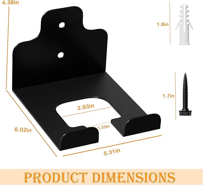 Aoutou 4PCS Garage Organizer Trimmer Rack, Wall Mounted Tool Hanger for Grass Trimmer, Hedge Trimmer, Weed Whackers & Garden Tools – Heavy Duty, Space-Saving, Anti-Rust Storage Rack for Garage & Home