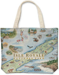 Xplorer Maps Canvas Tote Bag with Handles, Cloth Grocery Shopping Bag, Reusable & Eco-friendly Bag, 100% Cotton, Washable