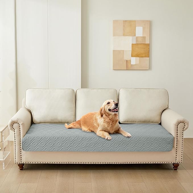 hyha Waterproof Dog Blanket, Soft Dog Bed Cover Pet Blankets, Waterproof Sofa Couch Cover for Dogs Washable, Reversible Pet Couch Covers for Sofa Furniture (30x70 Inch, Grey/Grey)