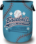 Baseball League Champions Laundry Basket with Sturdy Handles, Collapsible Oxford Cloth Laundry Hamper Organizer Basket for Bathroom Bedroom 15.7x20 Inch