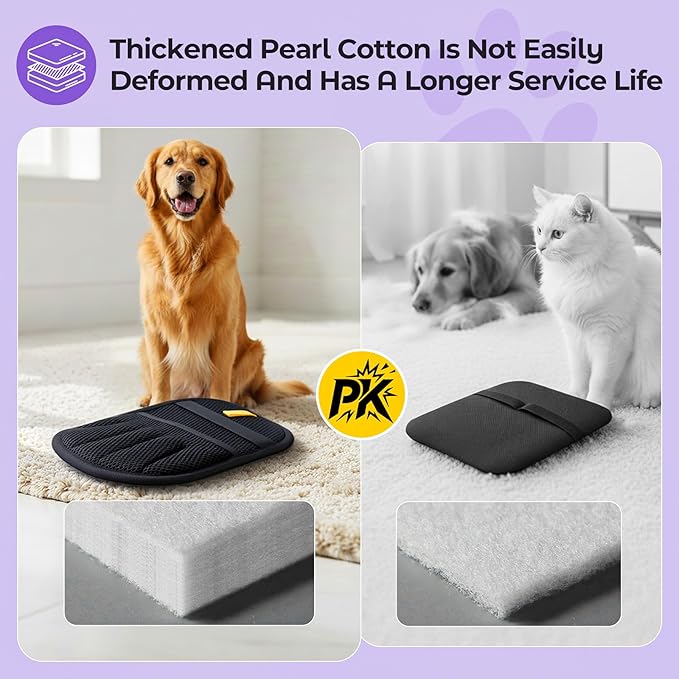 QWACVRTM Pet Hair Removal Glove for Dogs and Cats, 2026 New Upgraded Five-Finger Magic Brush Pet Hair Remover for Laundry, Electrostatic Glove for Couch, Carpet, Clothes, Car Seat