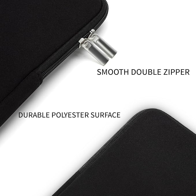 RAINYEAR 13 Inch Laptop Sleeve Case with Accessories Pouch, Compatible with 13.3" MacBook Air/Pro M1 M2 M3 M4 A3240 A3113 A2681 A2337 A1932 A2179 A2338 A1706 A1708 A2159 (Black, Upgraded Version)