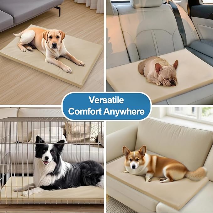 Liliowons Dog Mat,23"x 36"Dogs Crate Pad,Indoor Non-Slip & Waterproof Dog Mat,Easy Wipe Clean in Seconds，Sleeping for Floor,Car,Sofa,Crate