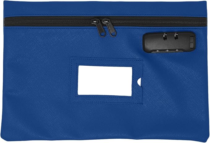 GIDABRAND Medicine Bag with Lock | 12x8 Inch Med Bag | Medication Bag for Traveling | Small Medication Travel Bag | Kids Medicine Bag | Pills Locking Zipper Pouch Storage Case Organizer (Navy blue)