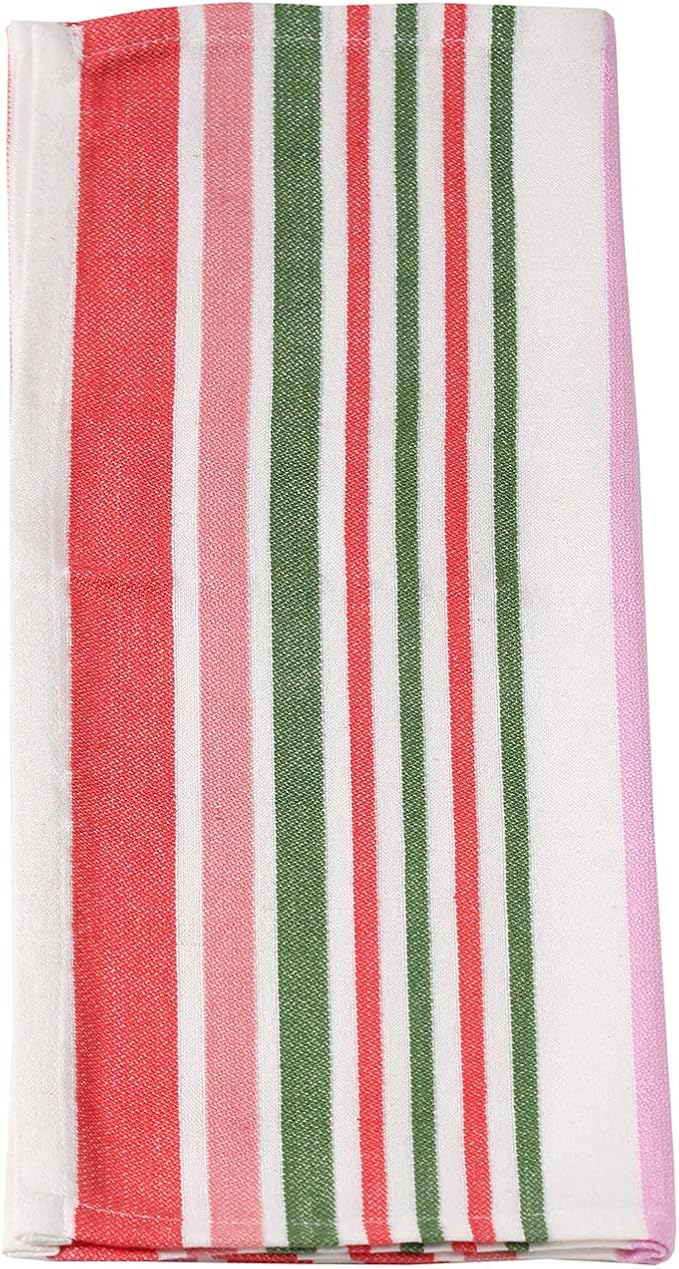 ACCENTHOME Kitchen Towels Set of 4 Super Absorbent Durable Towels Perfect for Kitchen Mess & Drying Dishes 20x28 inch Watermelon Red-Pink