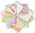 10-Pcs Fat Quarters Fabric Bundles of 100% Soft Cotton, 18" x 22" - Sweet Blooms Floral Fabric Squares for Patchwork, Quilts, Pillow Covers & More - DIY Handmade Crafts & Home Décor