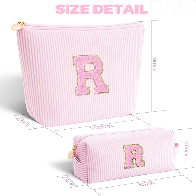 Btffitting Personalized Anniversary Wife's Birthday Gifts,Mothers Day Gifts for Women,Wife Gifts from Husband,Cool Birthday Gifts for Wife,Makeup Bag Set Cosmetic Bag for Teen Girls - Pink,R