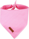 UP URARA PUP Dog Bandana - Comfortable Cotton Triangle Bid Scarf for Puppy, Small Dog, Washable Pet Kerchief for Girl Dogs or Cats, Pink Adorable Bandana