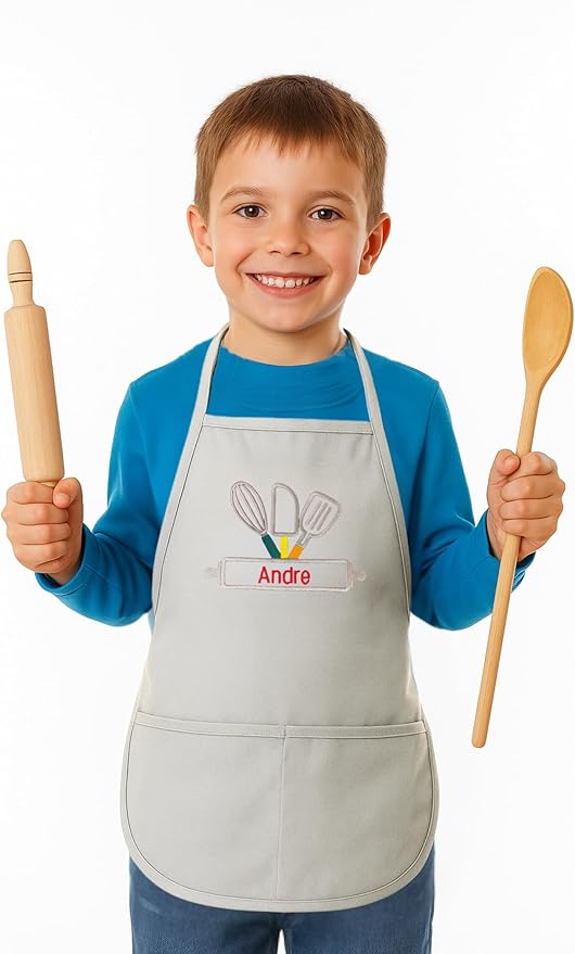 Kids Apron Customized With Name, Baker Apron, Baking, Cooking