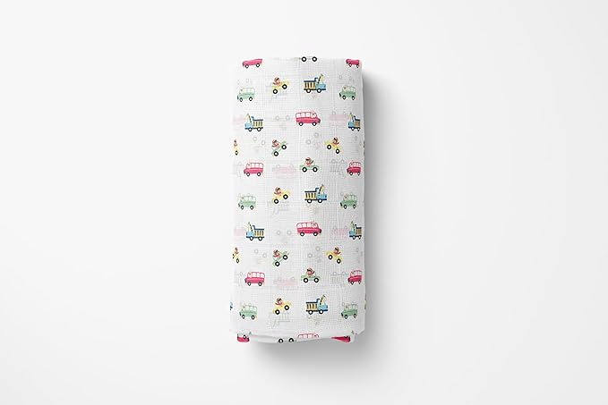 Stellar Kiddos Muslin Swaddle Blankets, Soft Breathable Cozy Baby Blankets for Newborn Boys and Girls, 47” X 47“, 2 Pack Receiving Swaddles, 70% Viscose from Bamboo 30% Cotton (Little Explorers)