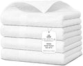 Villa Celestia 100% Cotton Hand Towel Set of 4, (16 x 28 inches) Sustainable, Soft, Highly Absorbent, Quick Drying, Combed Cotton Hand Towels Pack of 4 Ideal for Hotels, Spa, Bathroom, Dorm, White