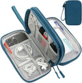 CAAORDKSO Electronics Organizer Pouch, Travel Cable Organizer Bag Waterproof Portable Electronic Accessories Organizer Case for Cable, Cord, Charger, Phone, Power Bank, Earphone (Dark Green, Large)