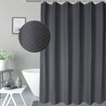 AooHome Extra Long Shower Curtain, Fabric Bathroom Curtain Waffle Weave Decor with Hooks, Weighted Hem, Heavy Duty, Water Repellent, Charcoal, 72x78 Inch