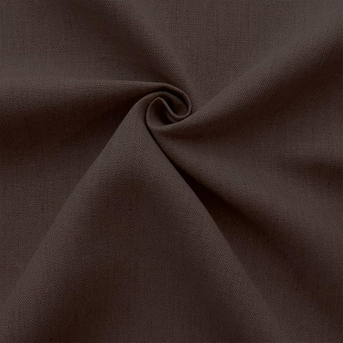 Barcelonetta | Linen Fabric | Natural Linen Cloth | Embroidery, Sewing | Soft, Breathable | 55" Wide | 70% Linen, 30% Rayon | Hemp, Jute, Needlework, Lining (Brown, 5 Yard)