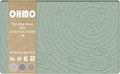 OHMO Dog Food Mat, Silicone Waterproof Cat Food Mat, Non-Skid Spill Proof Pet Feeding Mat for Food and Water, Easy to Clean Dog Placemat(Sage Green, 18.9" x 11.8")