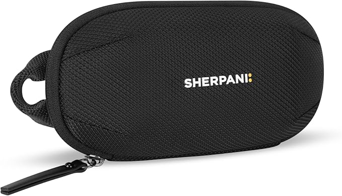 Sherpani Mini Co-Pilot, Travel Cable Bag, Cord Storage Organizer, Small Tech Pouch, Accessory Carrying Case, Travel Gift for Women (Carbon)