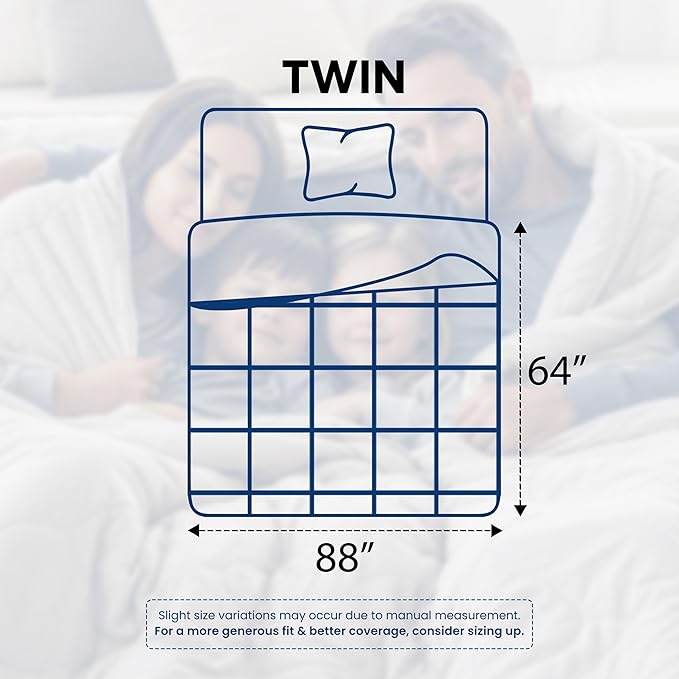Utopia Bedding Comforters Twin Size, All Season Duvet Insert, Down Alternative Box Stitched Bed Comforter with Corner Tabs, Machine Washable (White, Pack of 6)