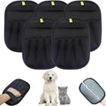 Cresova 5-Pack Pet Hair Removal Gloves,Electrostatic Pet Hair Remover Tool,Dog Hair Remover Furniture Reusable & Washable Grooming Mitts,Lint & Fur Remover for Clothes, Carpets, Car Seats