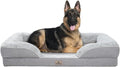 PetFun XL Orthopedic Dog Beds Large Sized Dog - Washable Large Dog Cat Bed Waterproof, Comfort Dogs Couch Sofa with Washable Removable Cover, Pet Bed with Nonskid Bottom, Light Grey, 42"