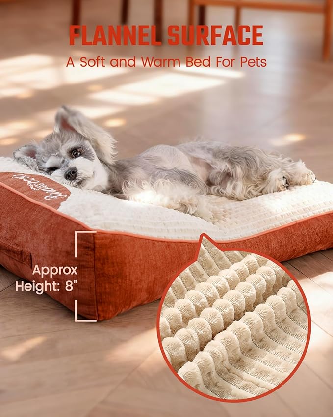 Pawccoli Orthopedic Dog Bed,Cat Beds for Indoor Cats - Comfy Flat Puppy Beds with Removable Washable Cover, Small Dog Bed, Pet Mat Suitable for Pet Up to 30 lbs(30''×20''×5'')