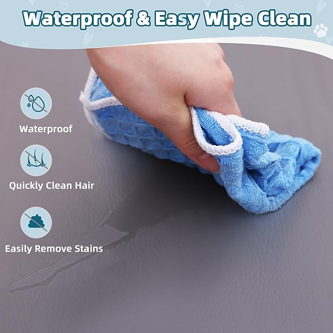 WAYIMPRESS Dog Crate Pad Mat, Waterproof Kennel Cage Mat, Cooling Pet Bed for Small Medium Dogs, Outdoor Pet Bed with High Resilience Foam,Wipe Clean & Easy Rinse, Anti Slip 30 inch Graphite Grey